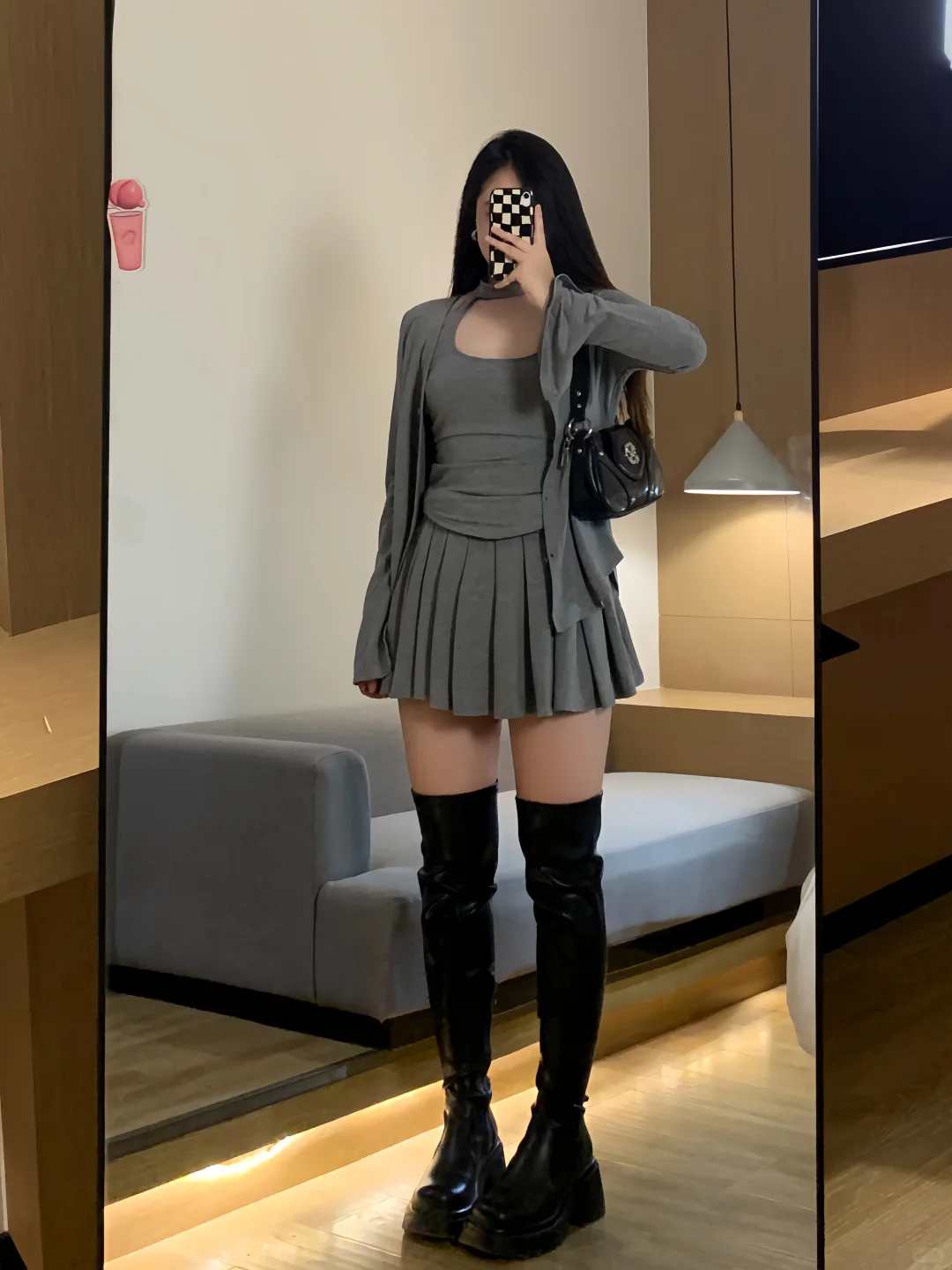 163|115斤微胖大胆穿！过膝长靴就是统治区！