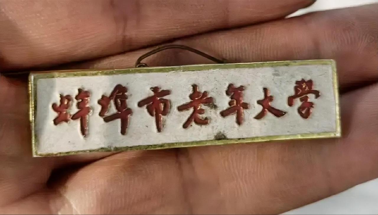 《蚌埠市老年大学》往昔的老校徽
       2022年，因新校区即将启用，学校