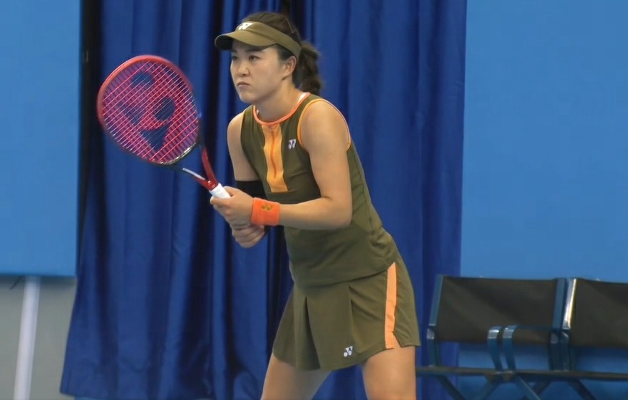全运会网球女单第一轮，朱琳2比0战胜广东队李昱瑶，两盘比分为6-3、6-2！下一