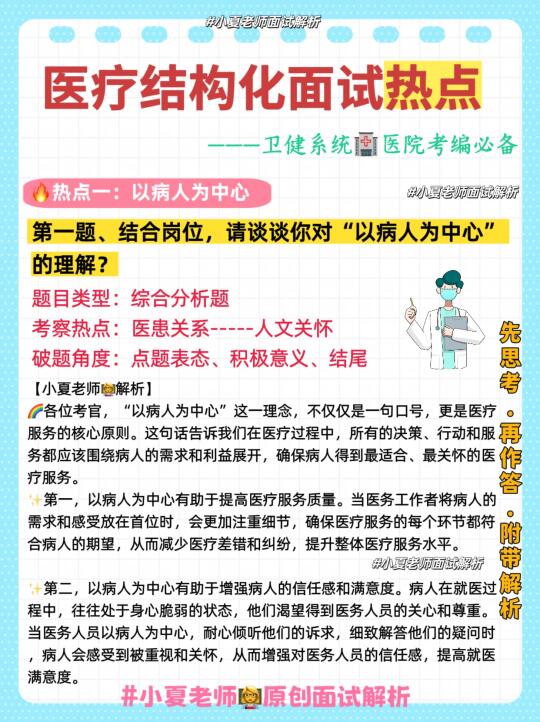 25年医疗结构化E类面试热点🔥已多次压中😭
