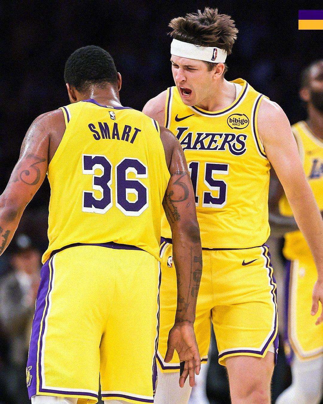 锁定季后赛首轮主场优势😤洛杉矶湖人湖人锁定西部前四湖人大胜太阳湖人国度