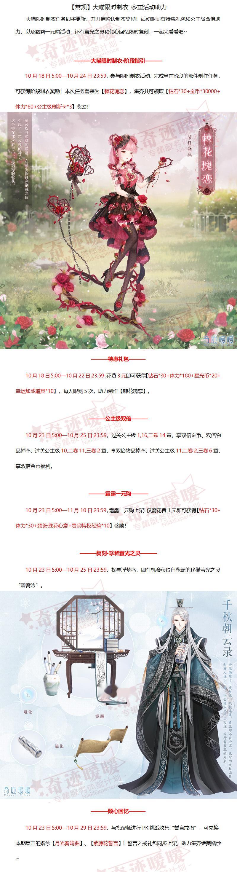 【常规活动】奇迹暖暖高分攻略组 ​​​