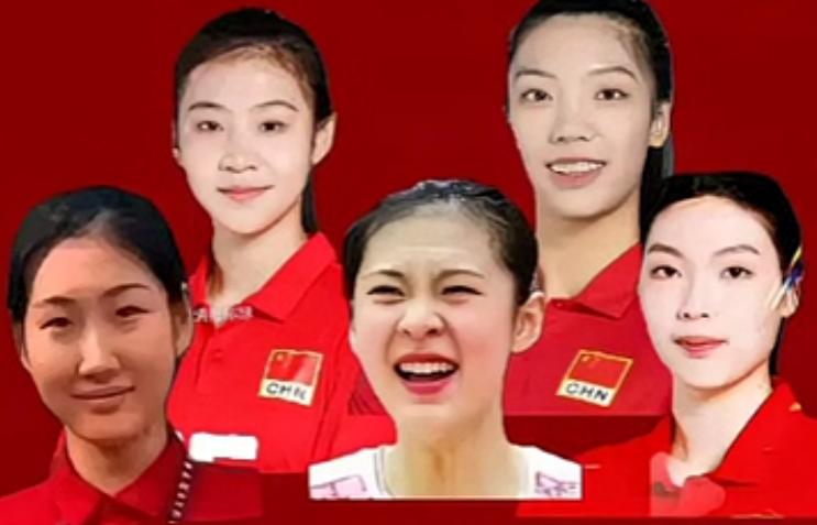 新一届
中国女排五朵金花
主攻李晨瑄，19岁身高187cm
副攻王奥芊，18岁身