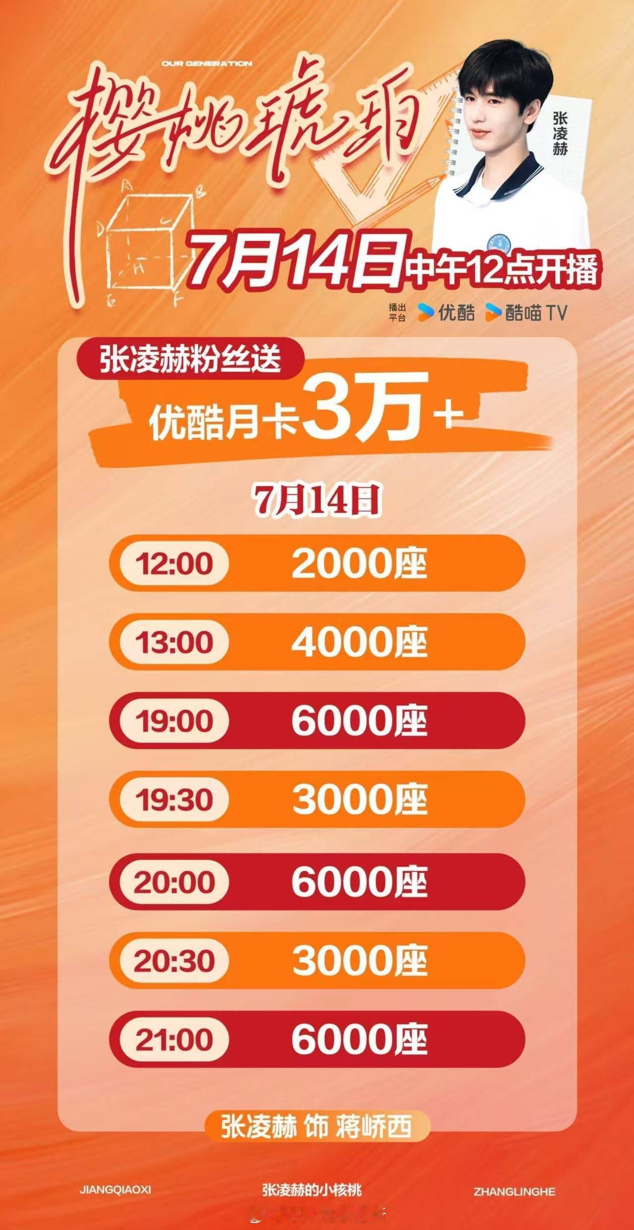 张凌赫粉丝送《樱桃琥珀》云包场3w+，散粉自发包场，可以蹲一下明天中午 ​​​