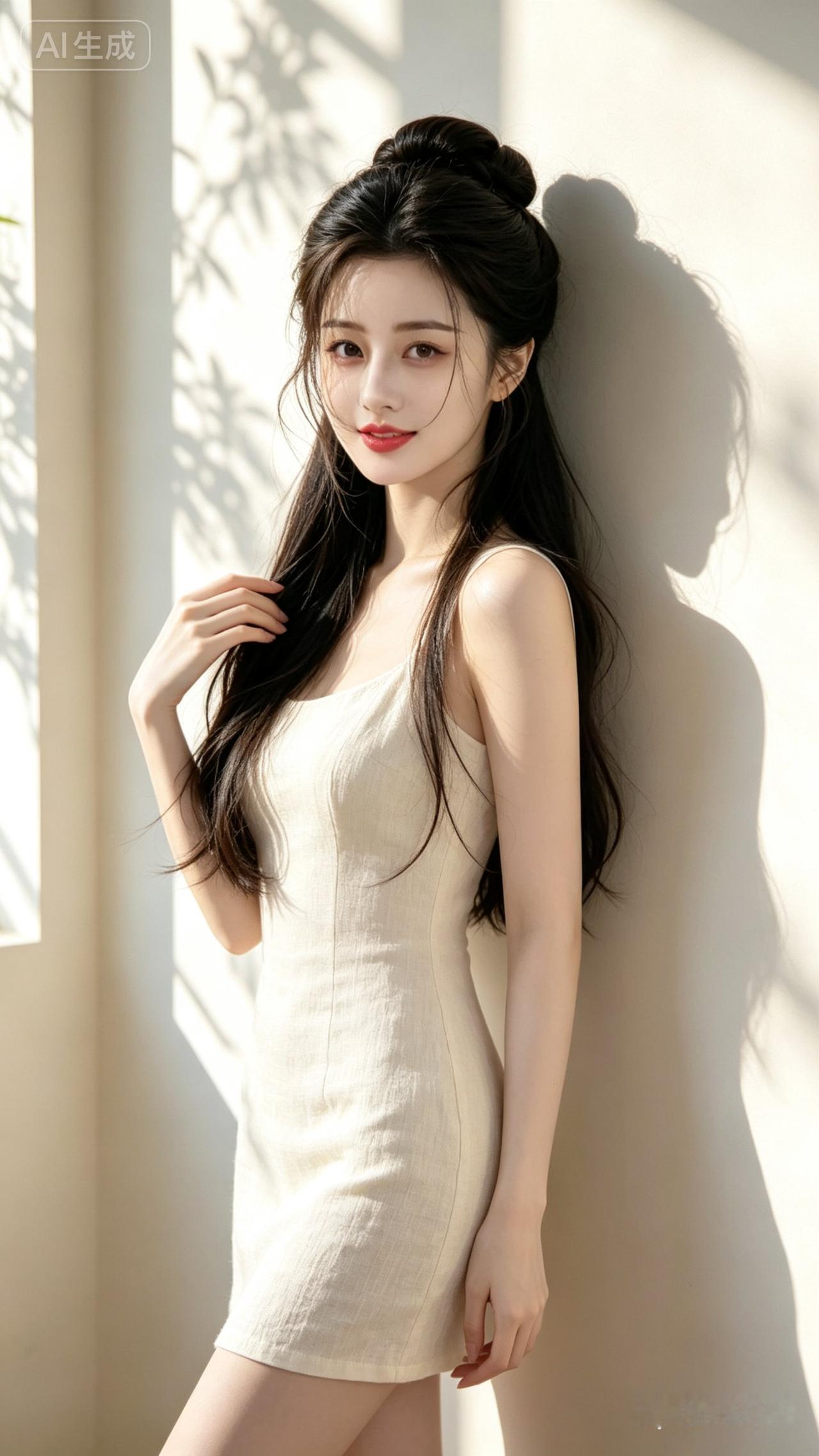 优雅气质，阳光下的迷人少女