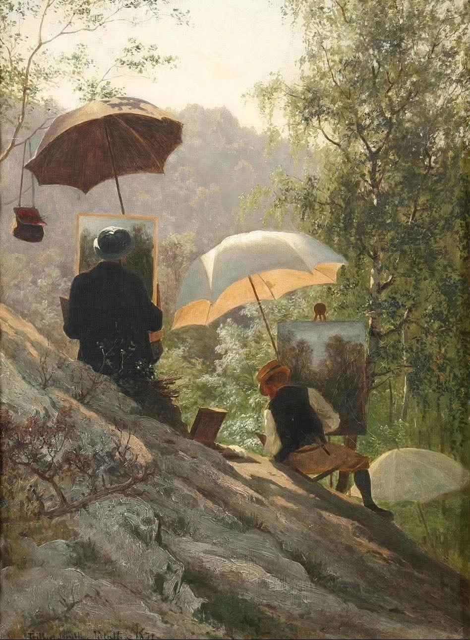 户外写生画家 The Plein Air Painters 1872，Frith