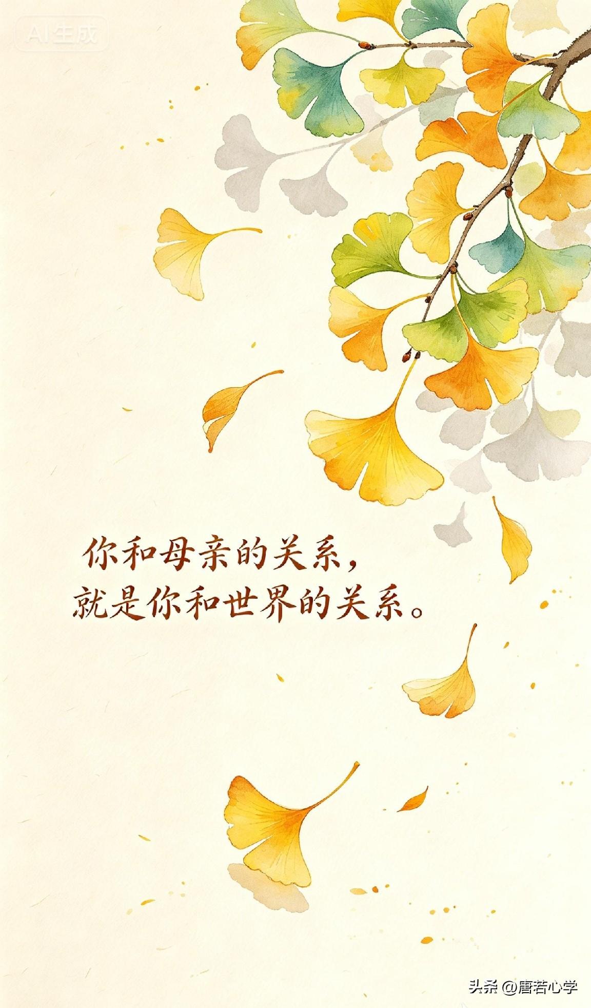 心理学发现，“你和母亲的关系，就是你和世界的关系。”

很多人不信。觉得母亲是母