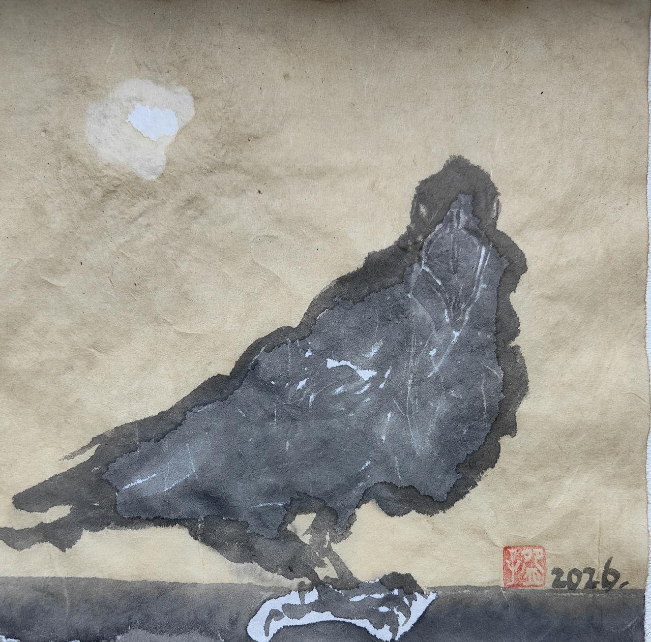 碗子的纸片水墨《鸦涯哑讶》
​四个声调的同音字而已。[偷笑]