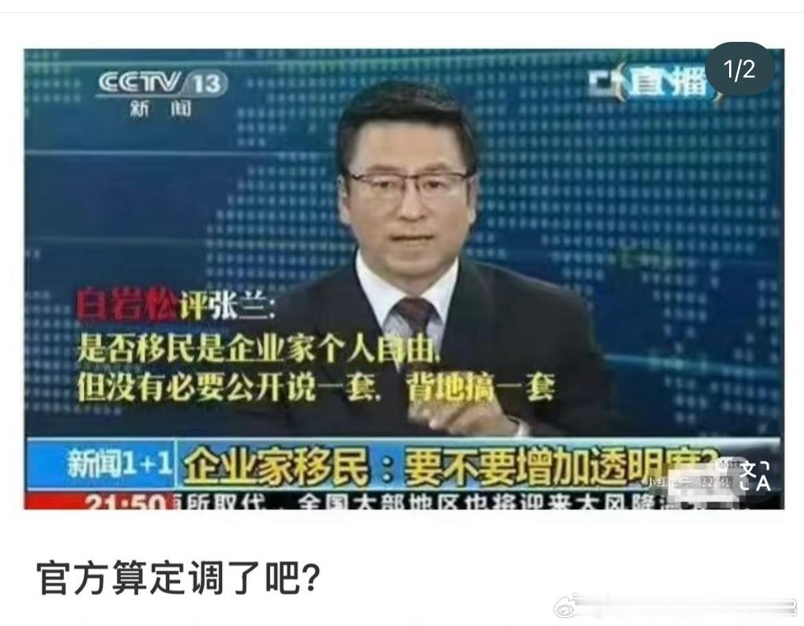 白岩松评张兰：没必要说一套做一套。 ​​​
