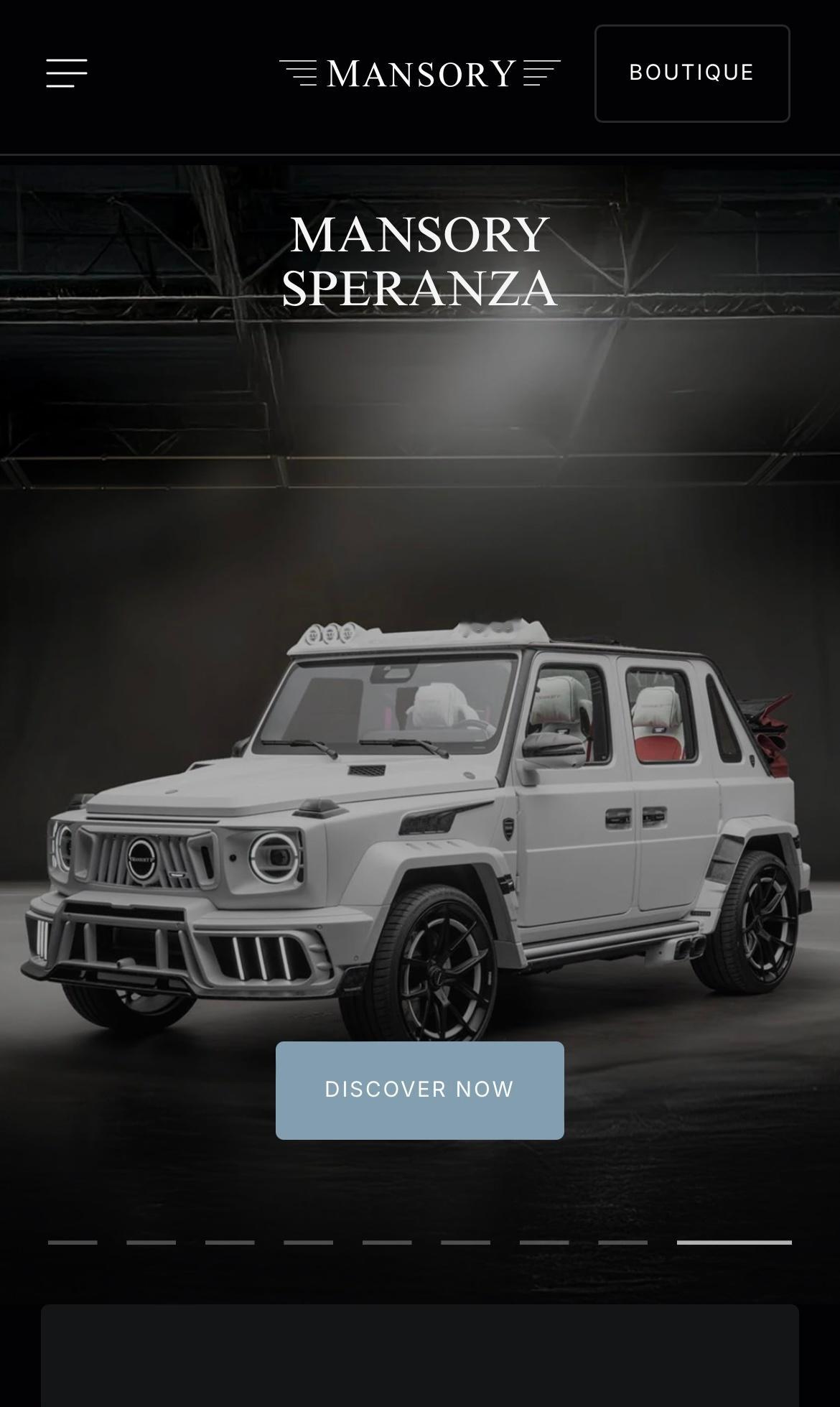 9X这套MANSORY套件太帅了应该是第一个登上MANSORY官网的国产车大家可