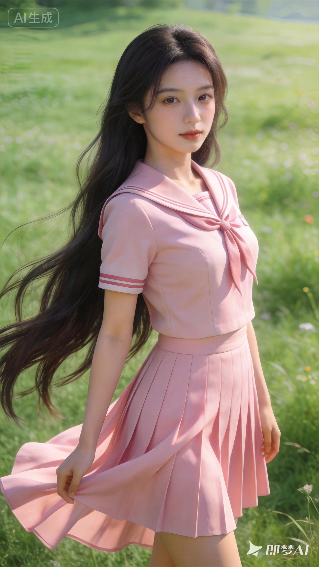 粉嫩少女风，梦幻校园裙，元气满满的一天！🌸💖