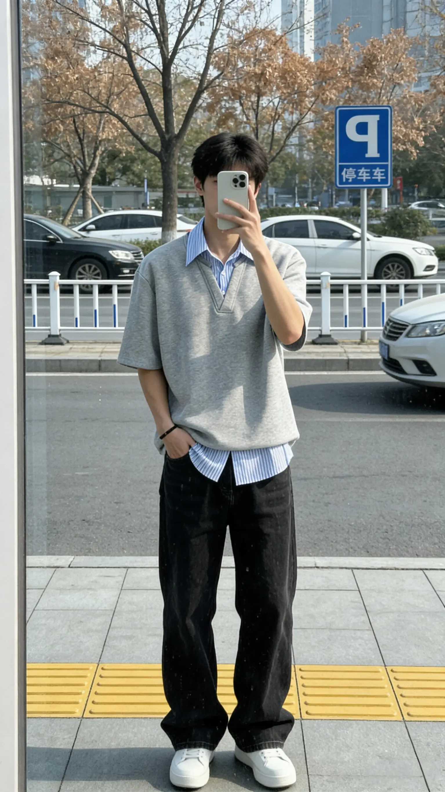 单穿内搭都搞定的衬衫领假两件日常通勤出街回头率没的说！