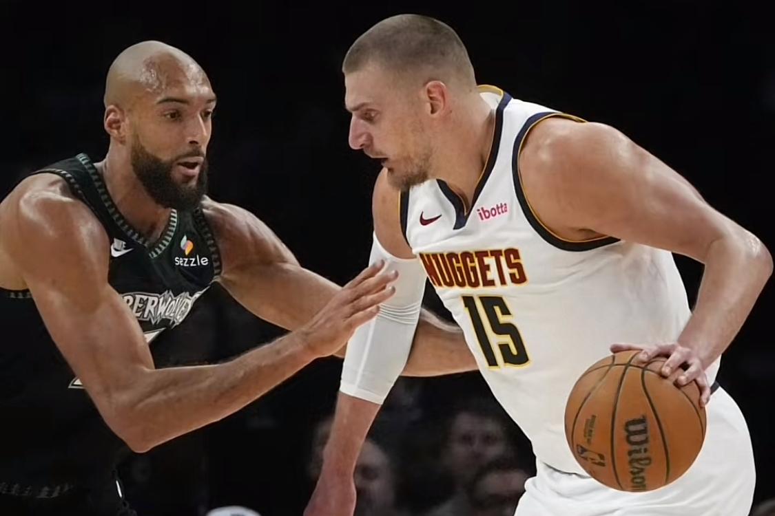 戈贝尔单防约老师！本赛季季后赛森林狼与掘金的这轮系列赛，戈贝尔彻底硬起来了，把约