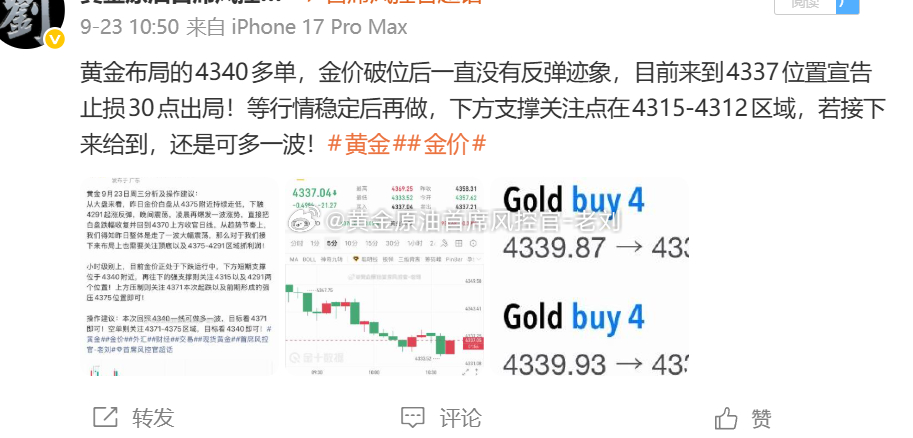 2026 年 9 月 23 日周三交易实录，当日收获  点净收益！行情不会一直顺