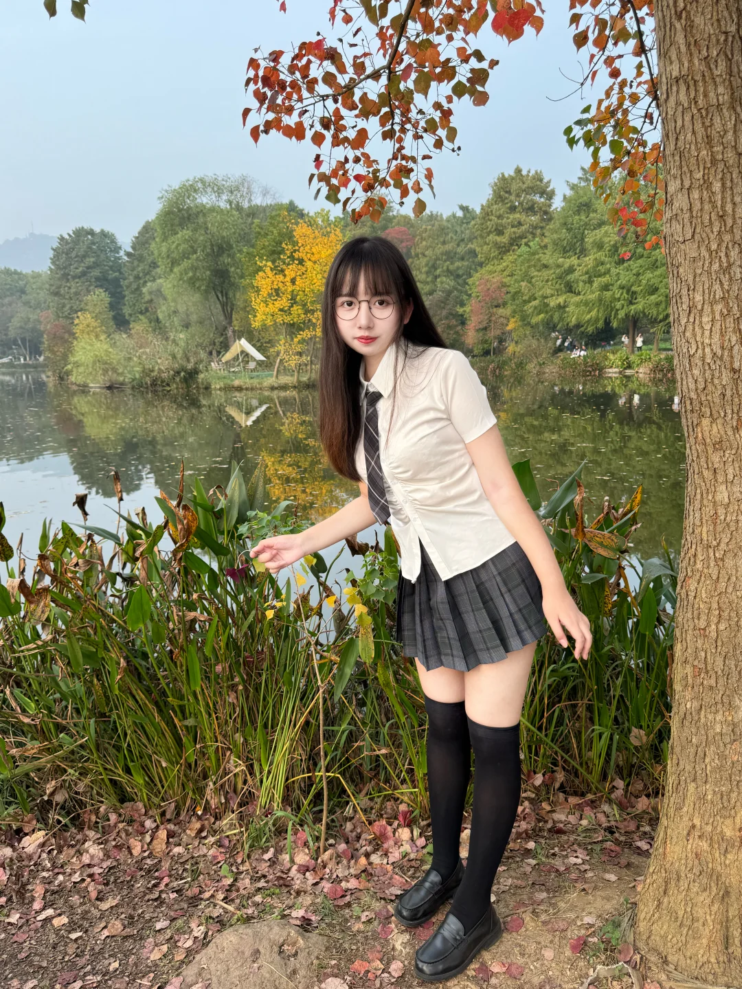 jk日常丨甜妹和湖边也很适配！