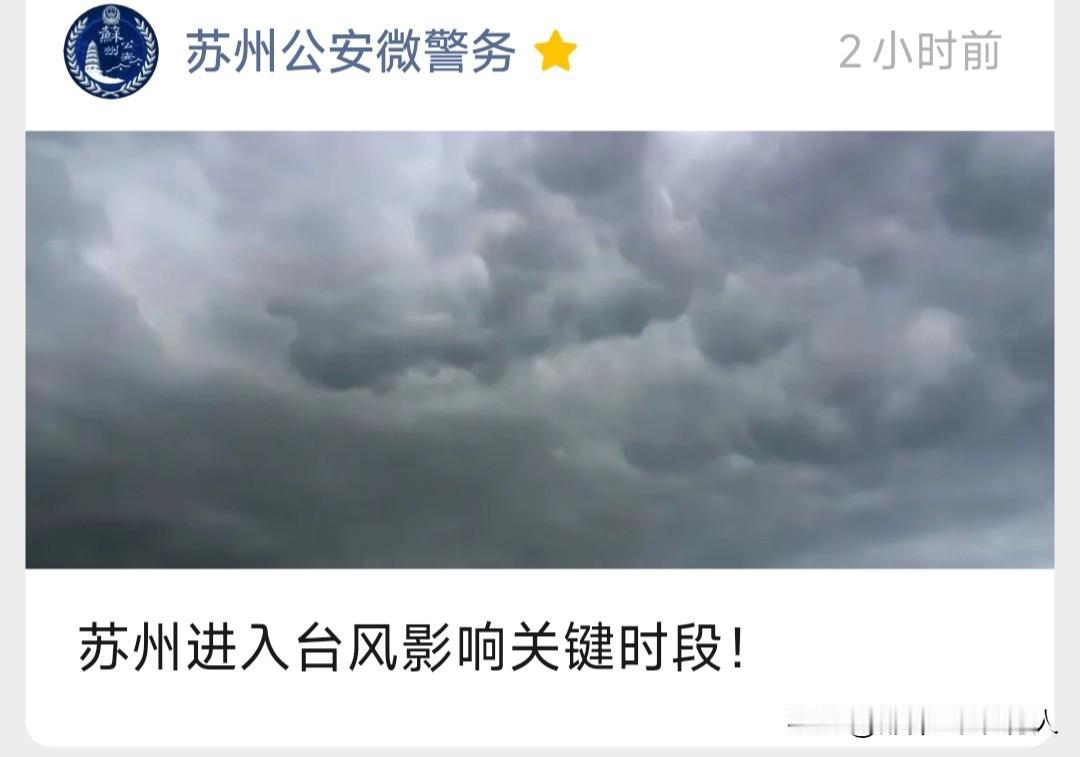 家乡的亲朋好友从央视气象预报中知道台风“白海豚”即将进入苏州，纷纷在电话中询问，