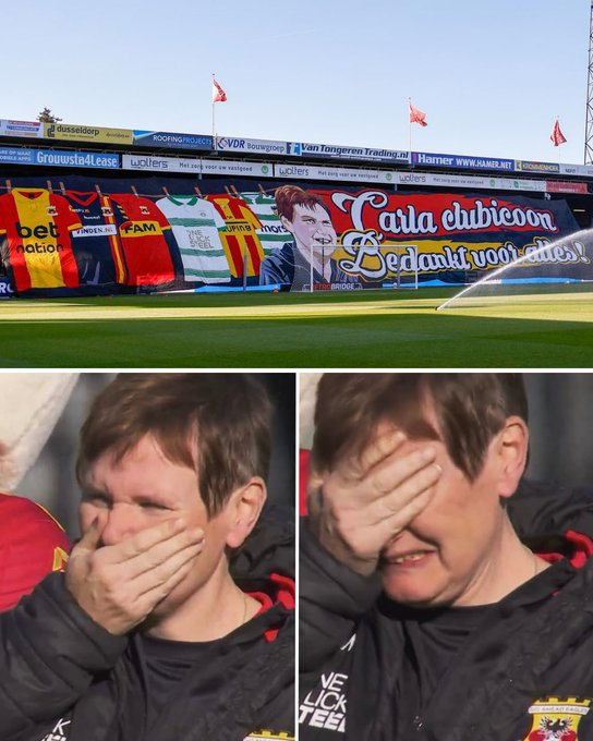 这就是为什么足球不仅仅是一场比赛……Carla，在前进之鹰队做了27年的洗衣工，