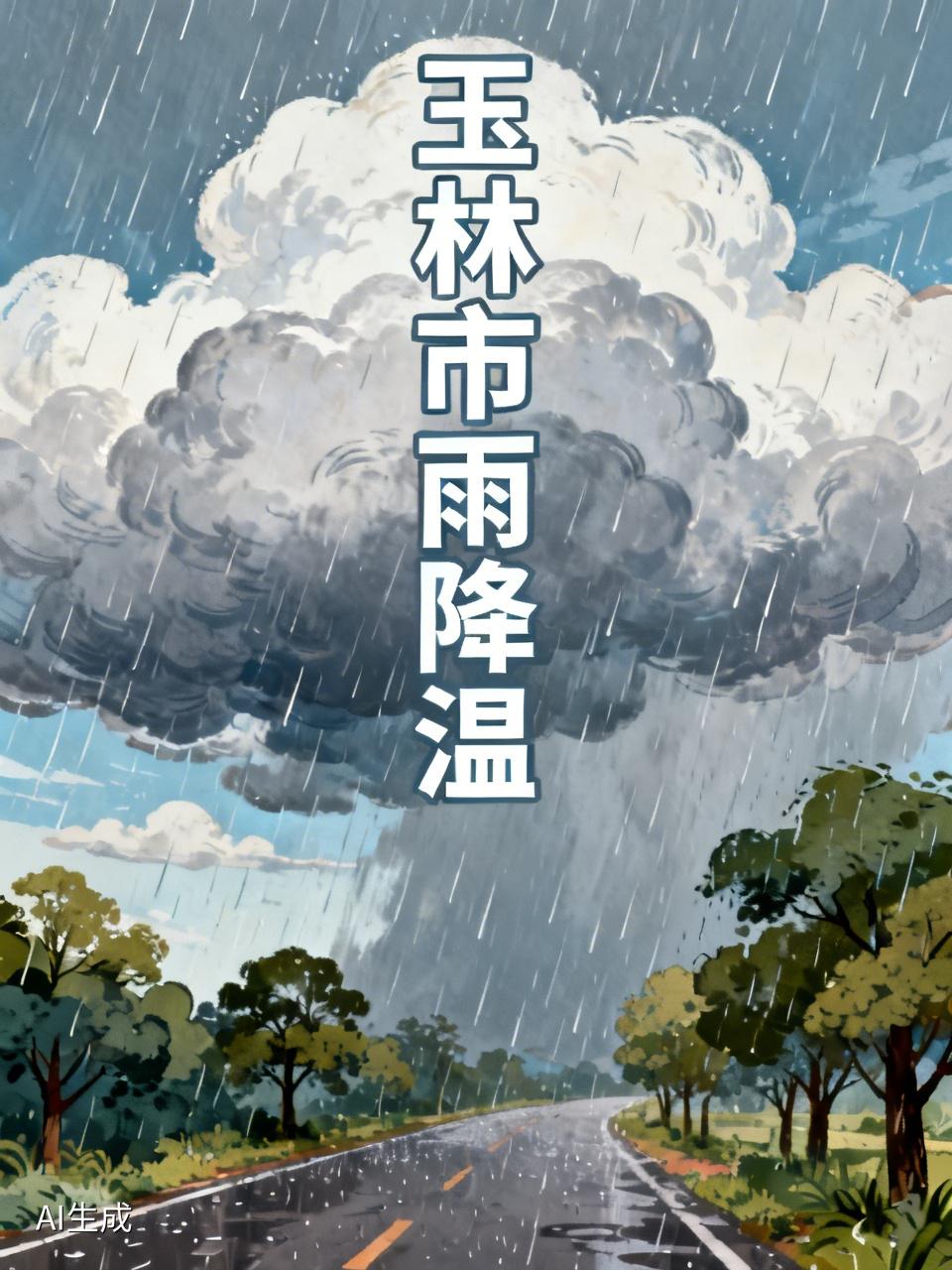 我们玉林市这边下午这场雨就大了，今天晚上终于可以凉爽了。
而且后面的也是连连不断