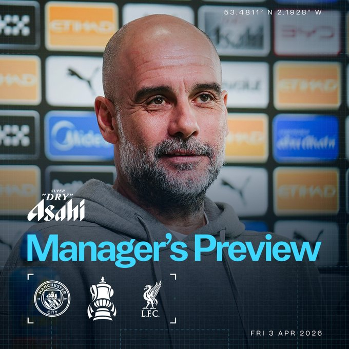 赛前发布会瓜迪奥拉谈及球队的竞争：“我们多次互为对手，也是彼此最重量级、最顶级的