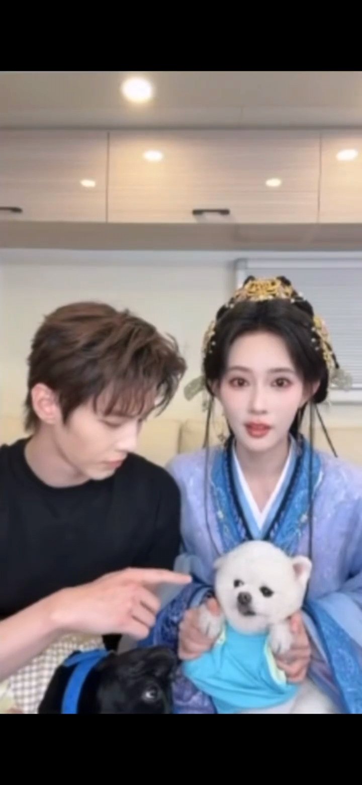 孟子义何与的狗狗吵起来了孟子义何与带狗剧宣哈哈哈哈哈哈哈一张大黑脸过来，巧克力不