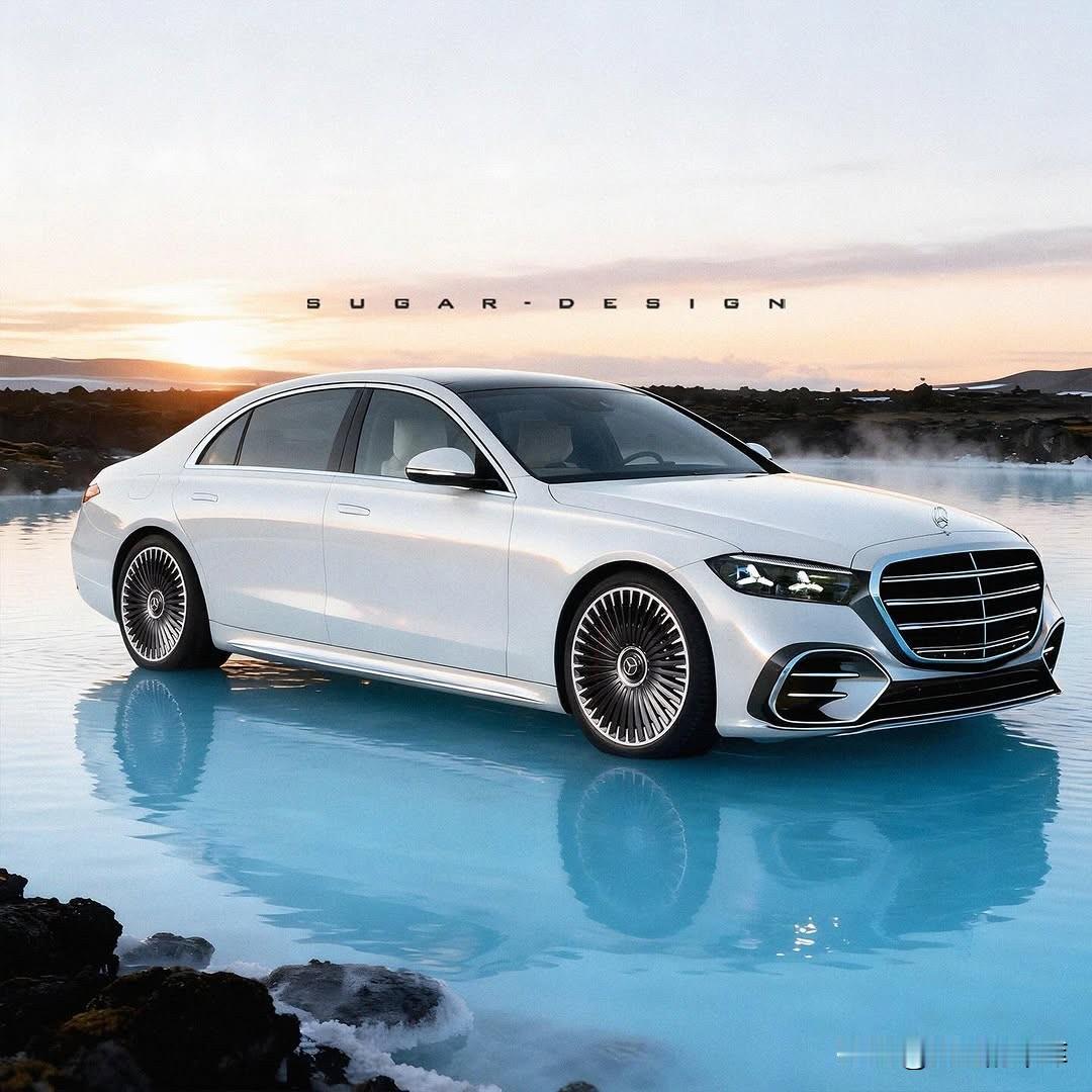 国外媒体绘制的假想图，展示明年新款奔驰S级的外观设计

复古中网，前后尾灯增加三