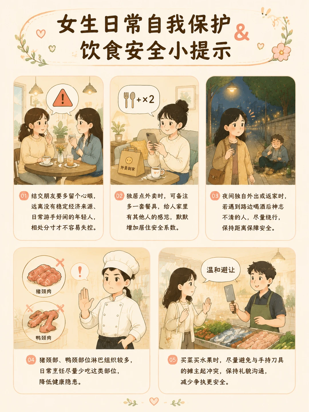 女生日常自我保护小常识