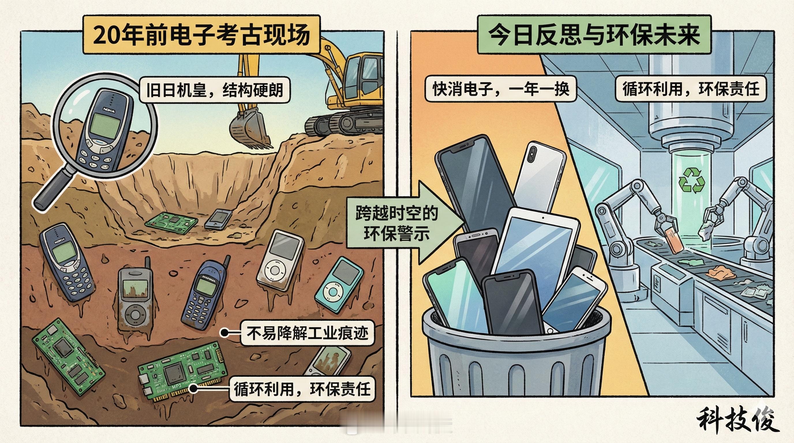 深圳封存20年垃圾山开挖这是当代电子考古现场啊。倒推20年那时候还是诺基亚和摩托