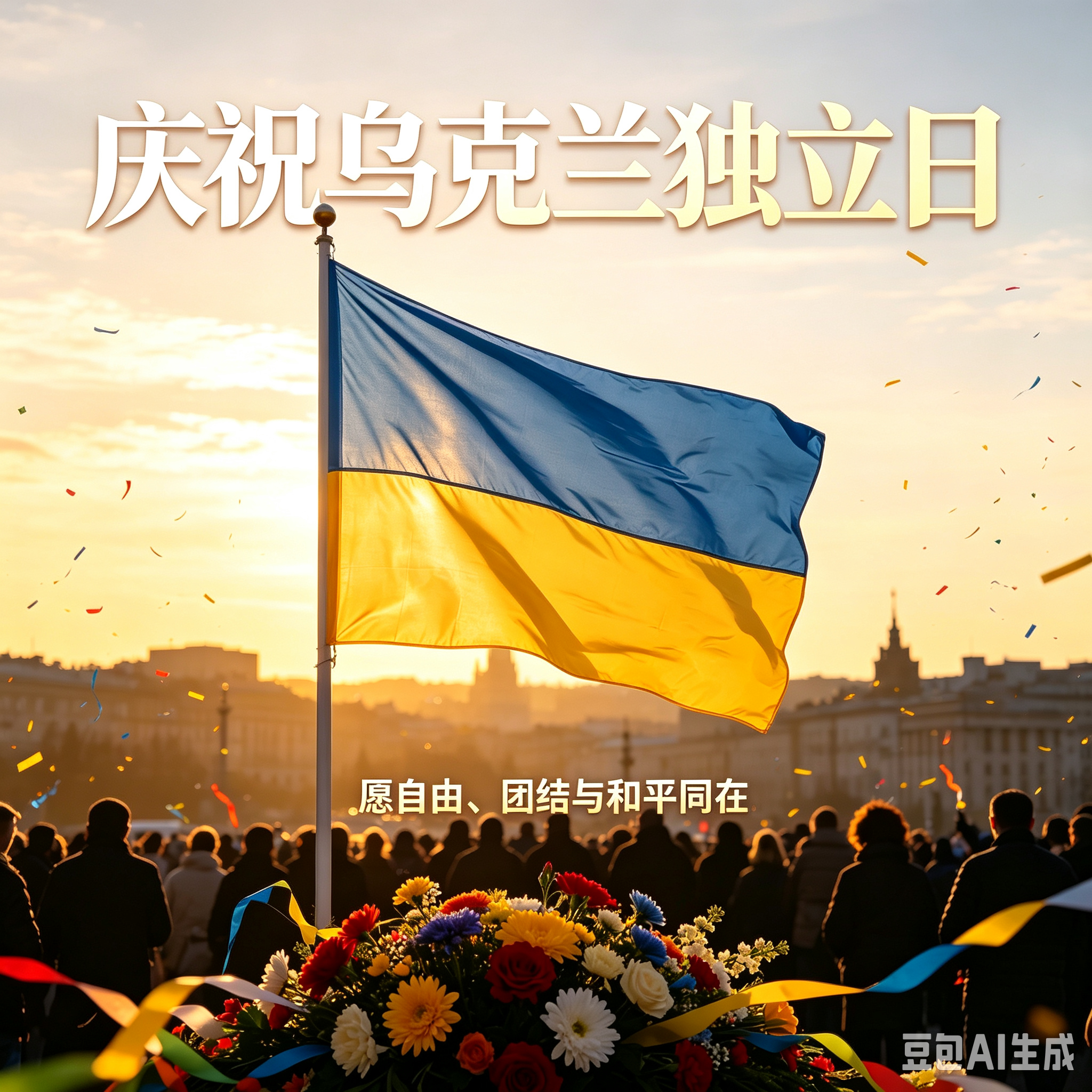 【祝贺乌克兰独立日！】1991年8月24日，乌克兰政府发表的国家独立宣言，正式宣