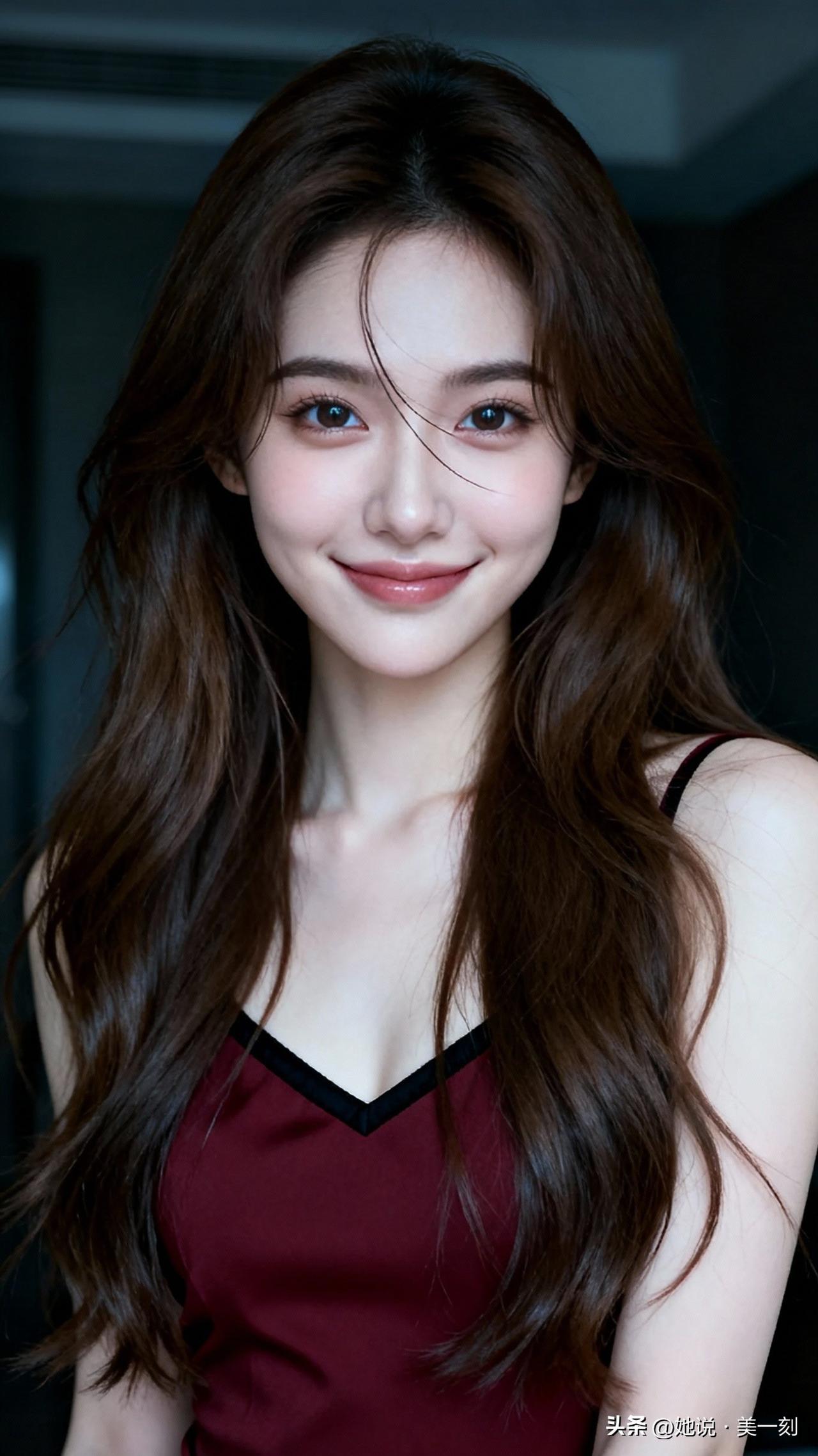 “红衣美人笑，倾国倾城貌”，这话实在太妙了！一袭红衣如焰，那艳丽的色彩瞬间就抓住