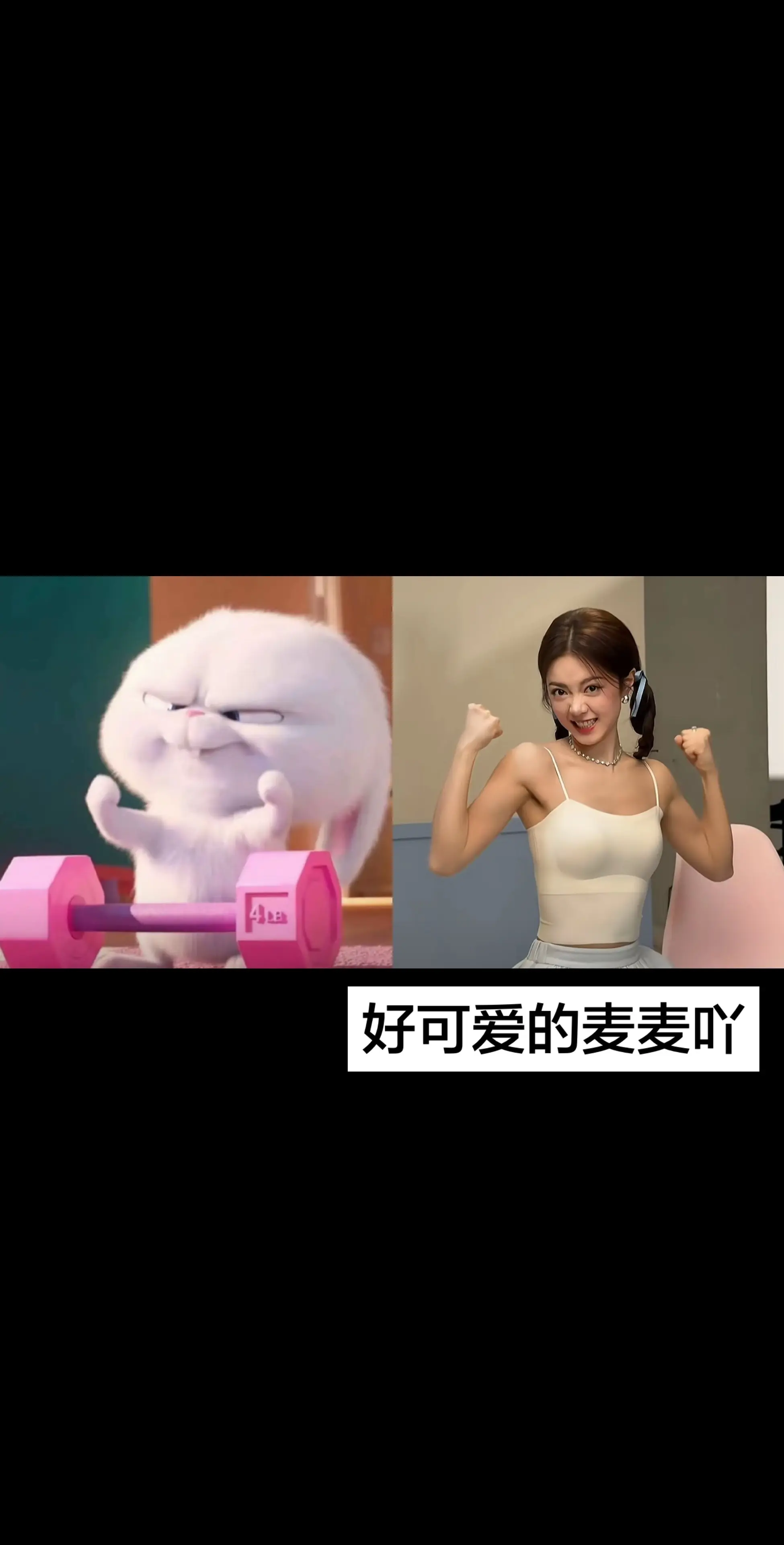 简直一模一样啊 可爱的小兔子麦麦。