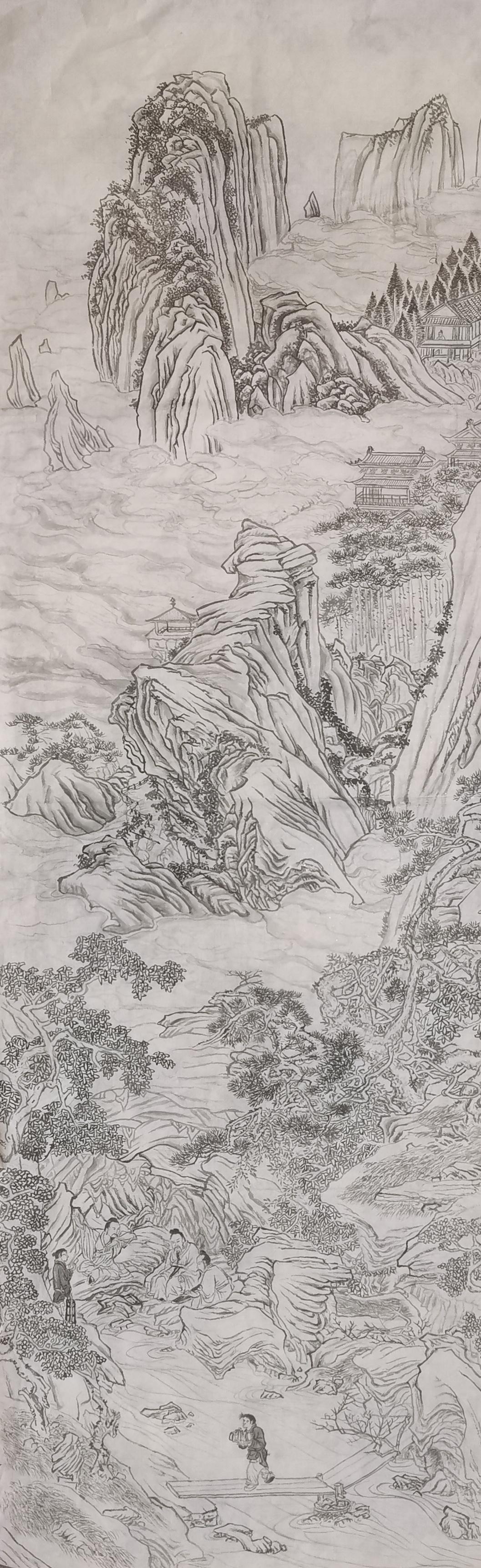 化了一周时间的仿仇英实父《桃源仙境图》