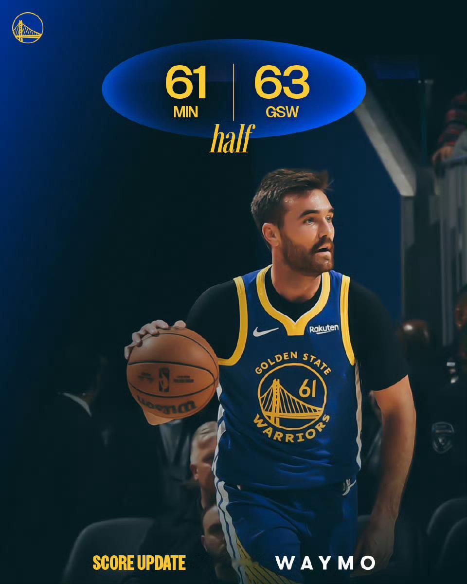 上半场结束，勇士63:61森林狼；库里16分，波斯特11分，控制失误呀大哥们，今