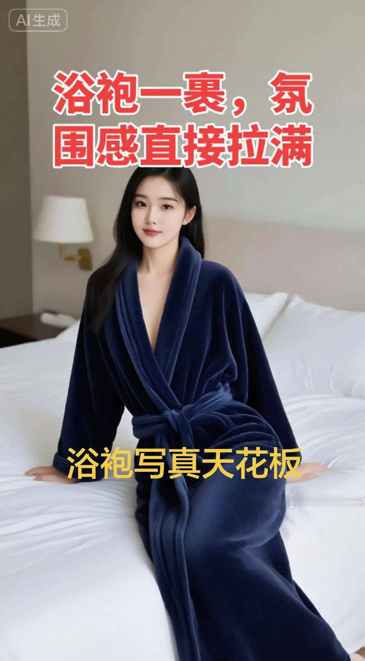 浴袍轻裹，风情万种🌙
藏在松弛感里的妩媚，才最动人
没有浓妆艳抹，只有眉眼间的