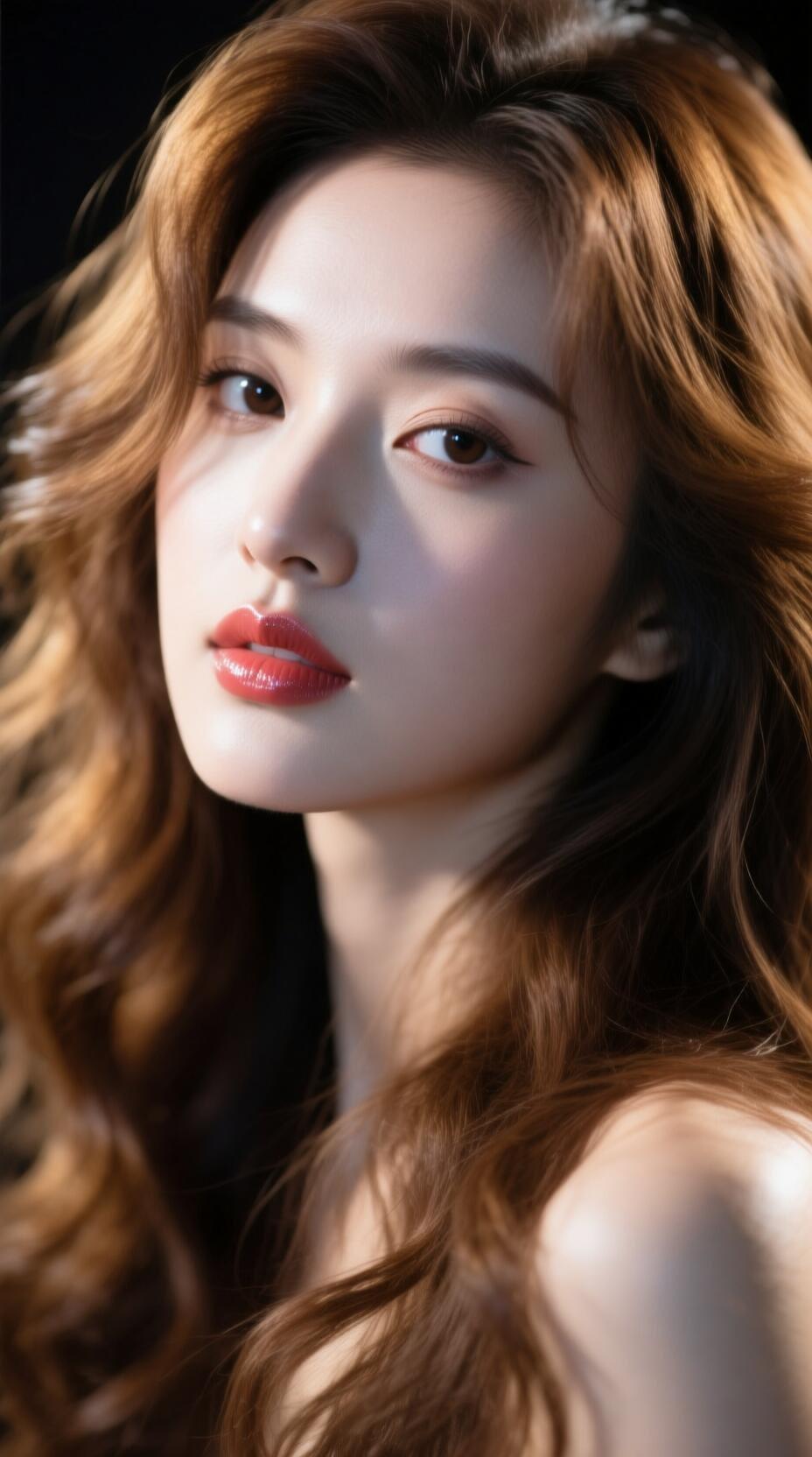 红唇轻启，似有千言。