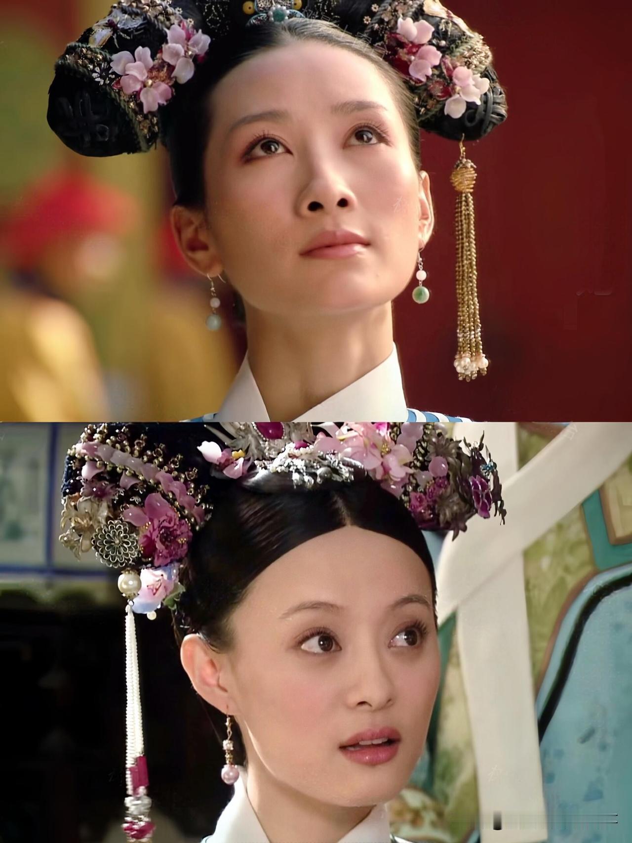 不少人感慨，明明安陵容已经封了鹂妃，可她的旗头看上去，反倒不如早年盛宠阶段的莞贵