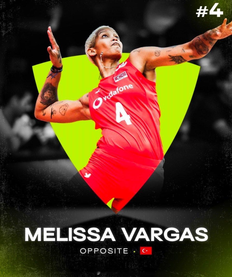 女排世界女排新闻 2025年度十大球员之4️⃣瓦尔加斯🇹🇷 