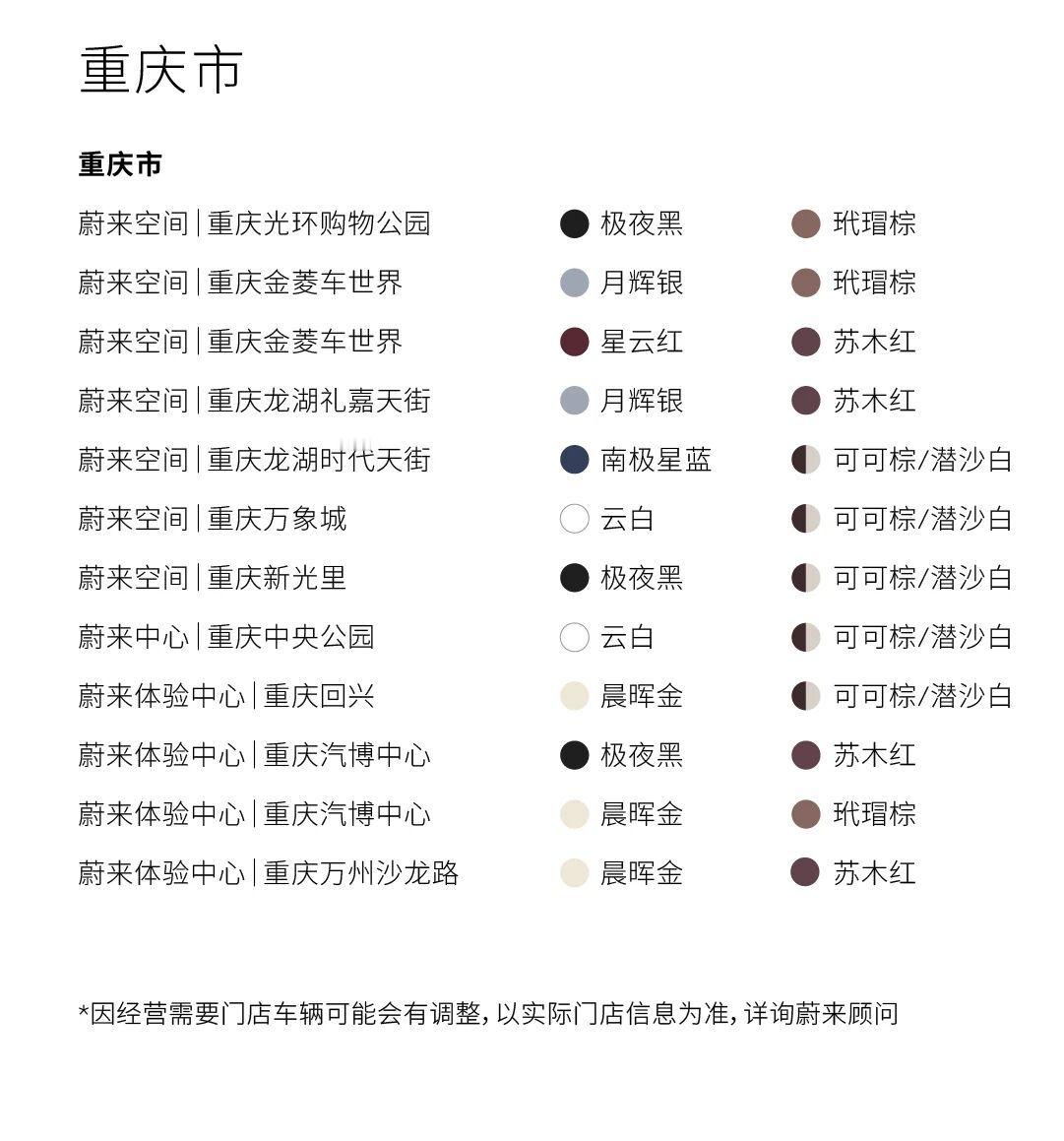 es9好多专属色，你去店里看了没？来打卡啊！蔚来es9正式发布蔚来es9