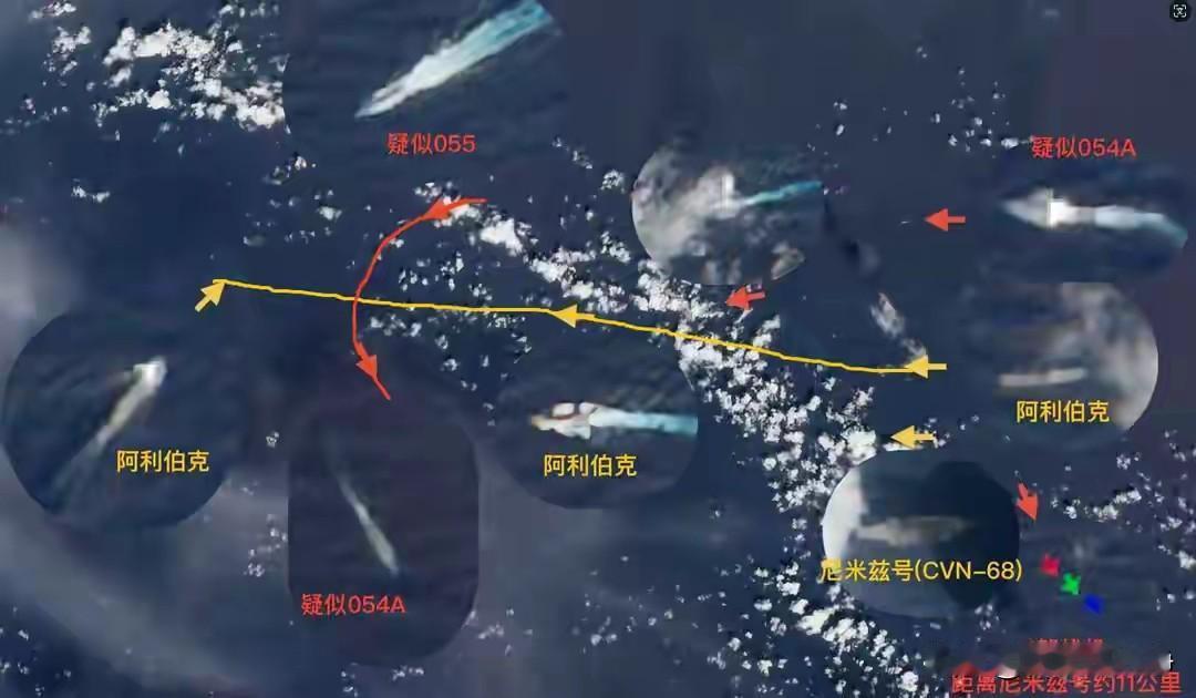 最新公布的卫星图也许告诉大家了真实的答案！
美军南海坠机的事情远比想象中的要复杂