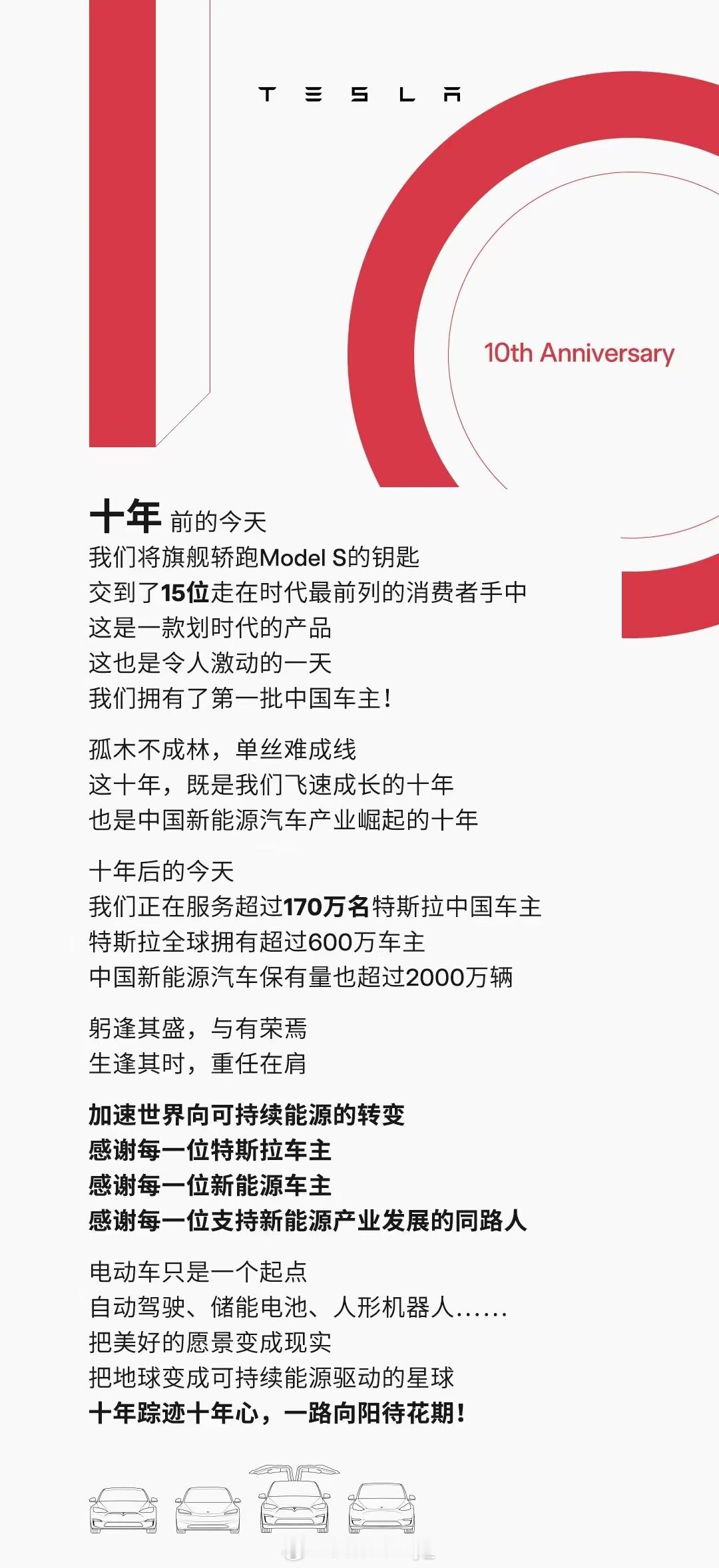 #特斯拉入华十周年#2024年4月22日，特斯拉迎来了中国大陆首批Model S