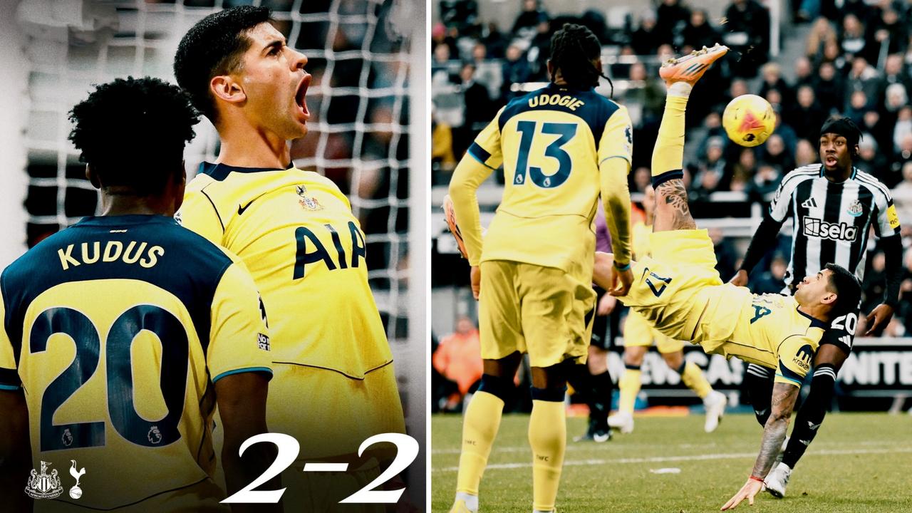 英超：热刺客场2-2战平纽卡斯尔联，五轮不胜暂列第11位。
纽卡两度领先，两度被