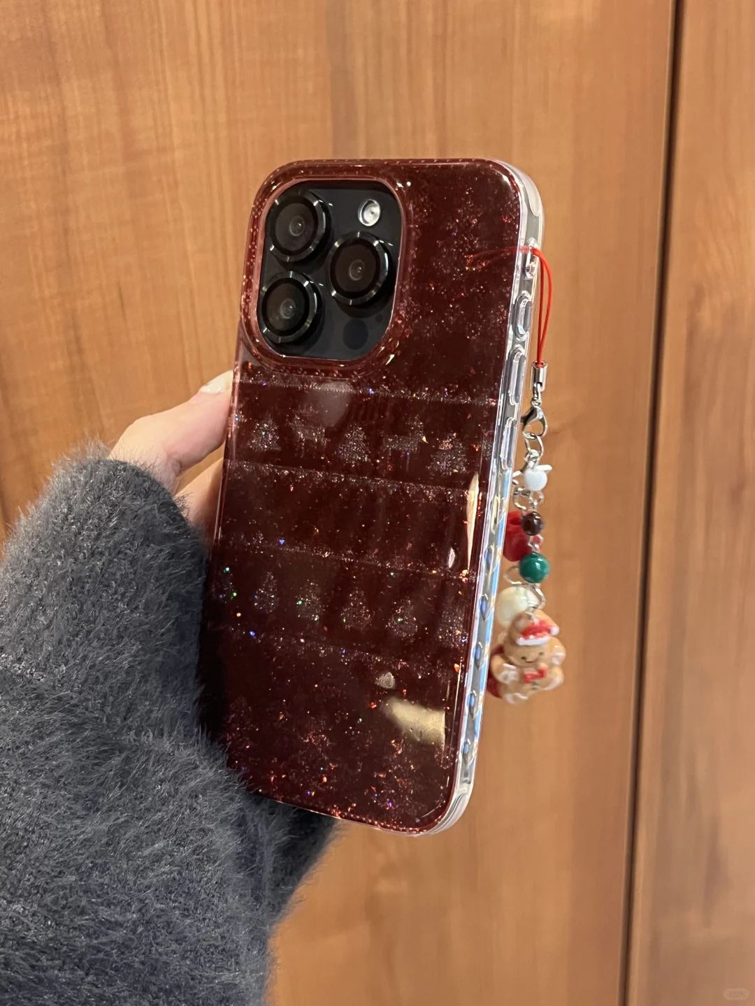 红色圣诞🎄🎅哦买噶黑色手机搭配绝美