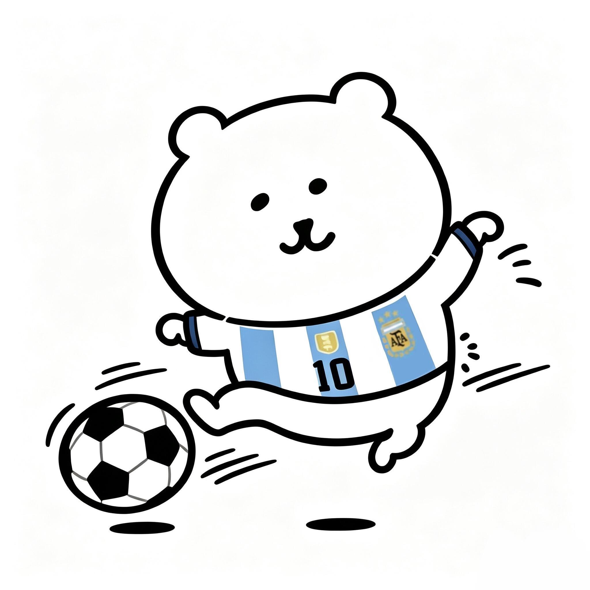 熊 一起和你踢世界杯⚽️夏日企画跨次元追世界杯 /ai辅助制作 