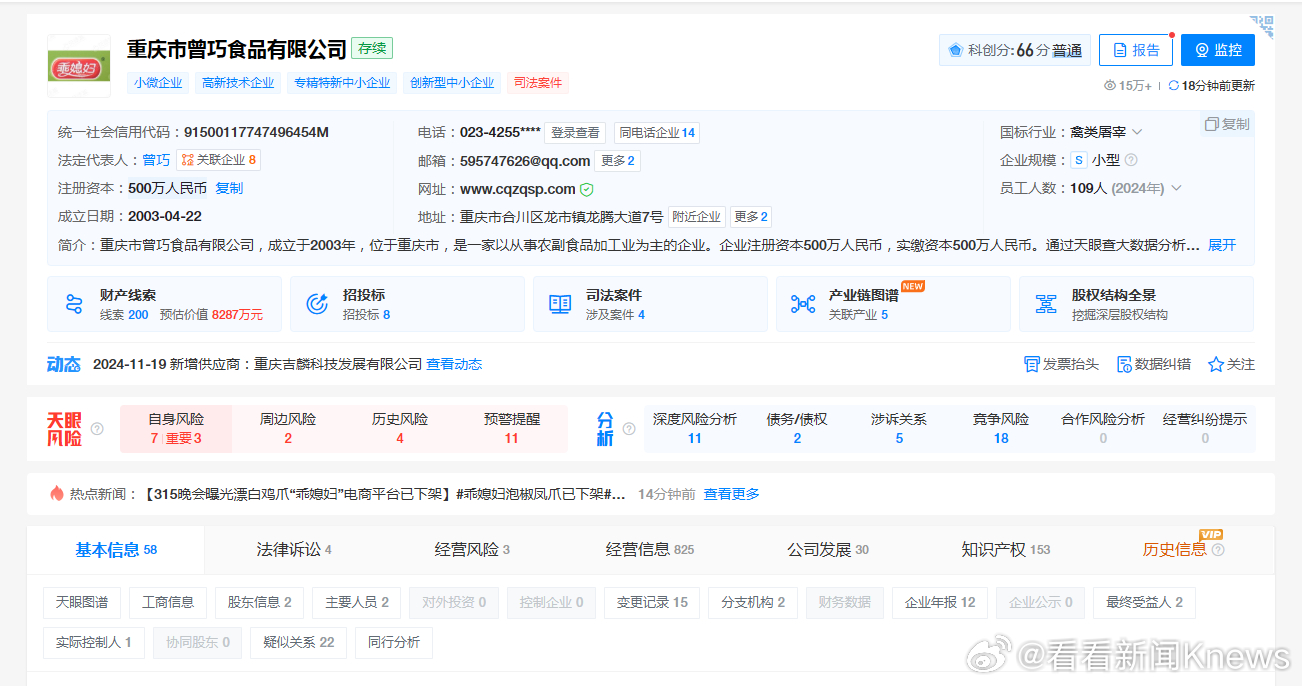 【#漂白鸡爪涉事公司曾多次被罚#】#315曝光双氧水漂白鸡爪黑幕#央视315晚会