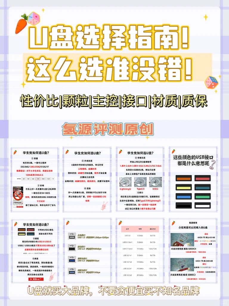 🤗U盘不要选杂牌，简单易懂教你如何选择U盘！