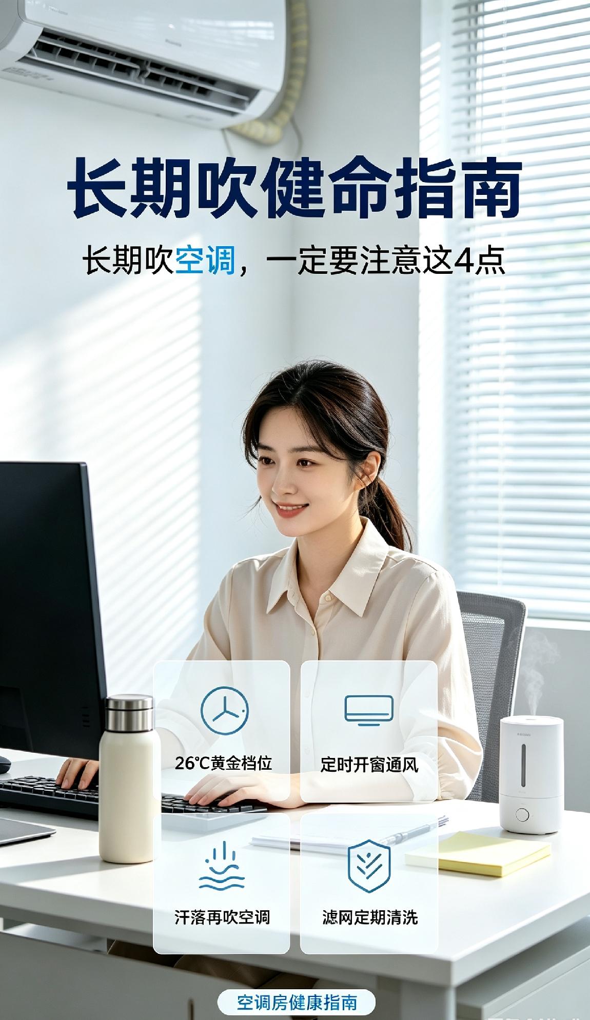 入伏之后天天泡在空调房里，上班吹8小时，回家吹到睡觉，前几天直接吹得肩颈发僵、嗓