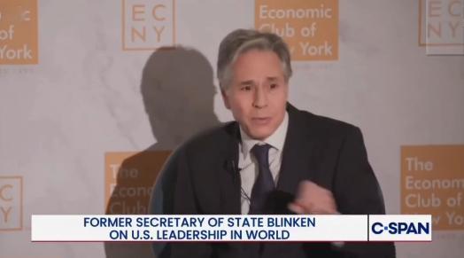 前美国国务卿布林肯在纽约经济俱乐部表示：“美国花费在乌克兰上的资金，实际上大部分