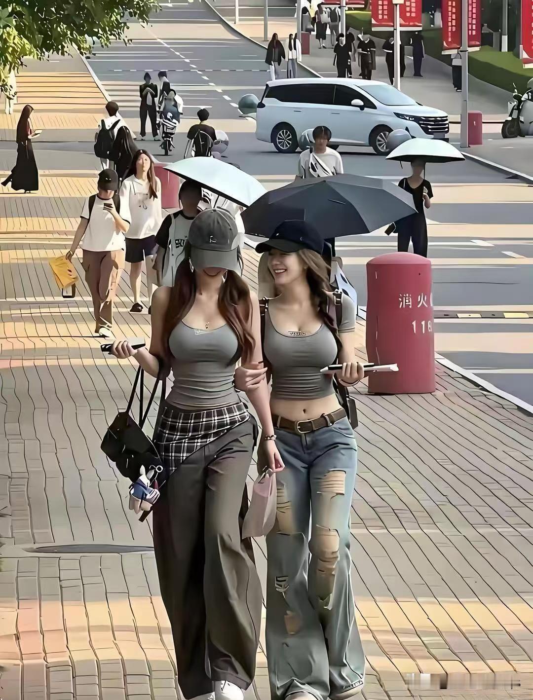 街头姊妹花，惊艳了时光。