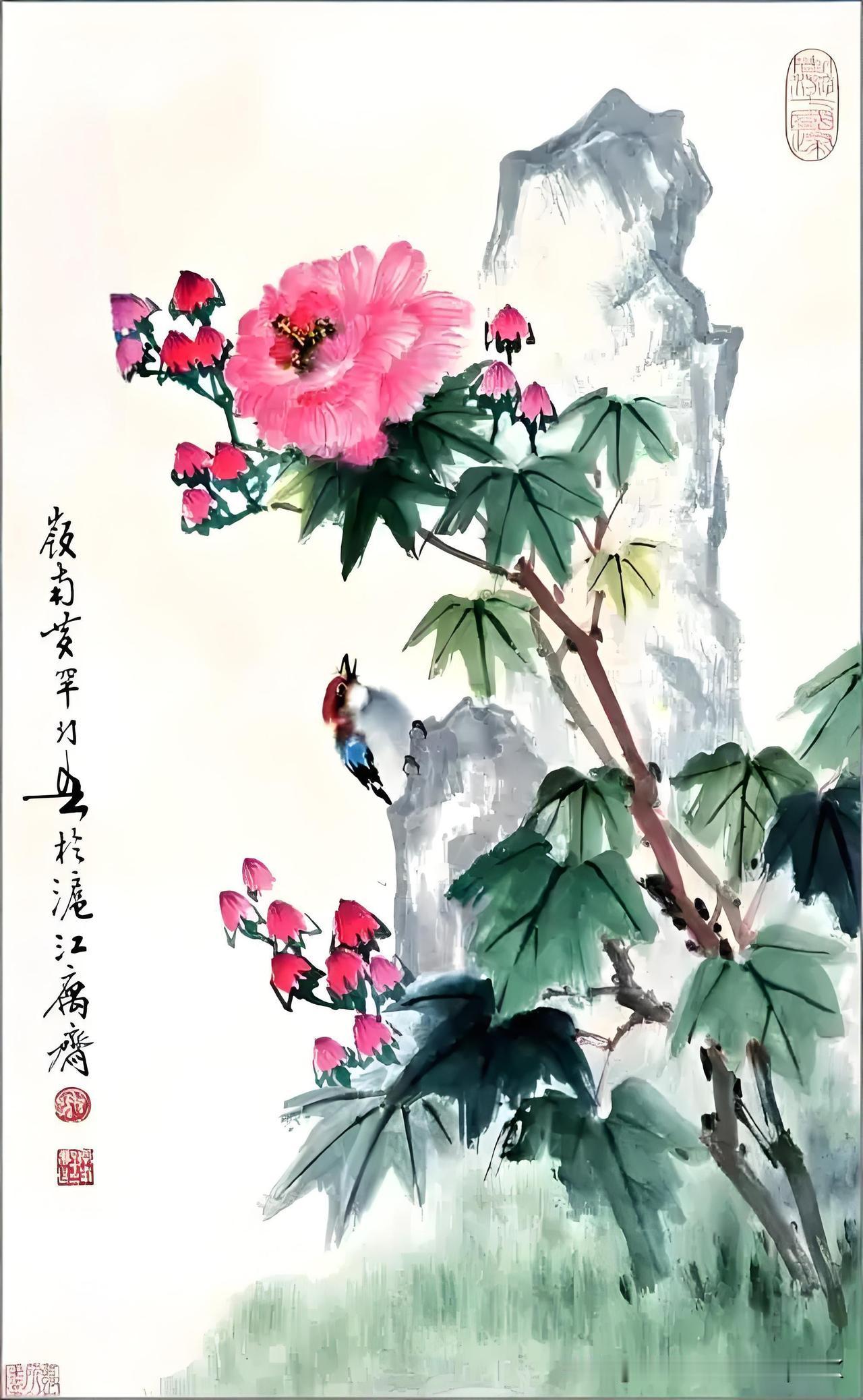 《芙蓉菊》
——清·陈菊潭
雨雨风风洒西窗，
冷韵幽情共一双。
娇艳得随荒径老，