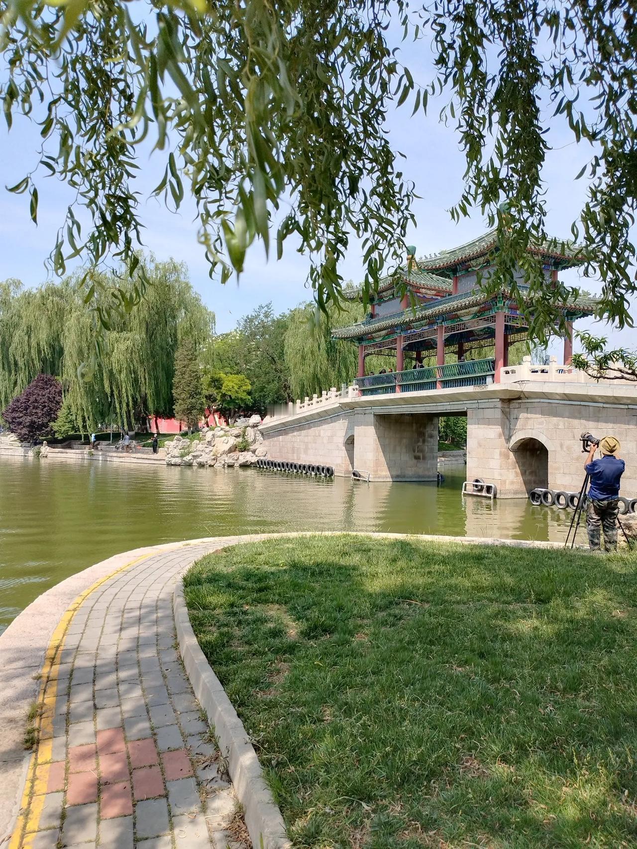 清晨散步
晨步轻吟武旅歌，
秋风唱和竹婆娑。
金戈铁马悠悠事，
荡起心中浩海波。