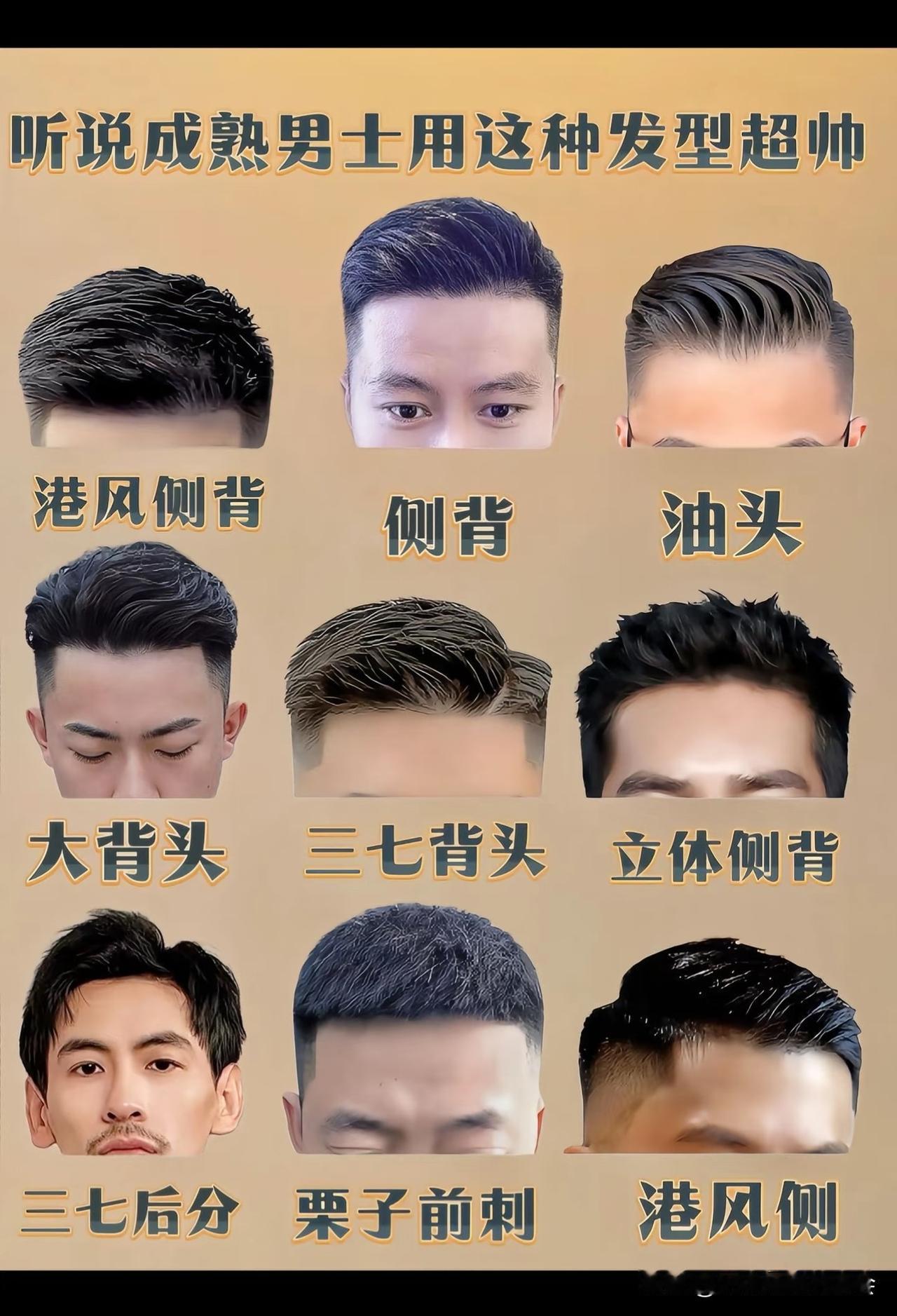 成熟男士发型设计男士发型 精致型男发型 时尚型男发型 男性发型 大叔风发型 大叔